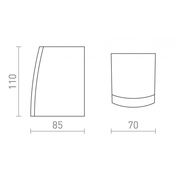 REDLUX outdoor wall lamp Selma white, anthracite, silver-gray