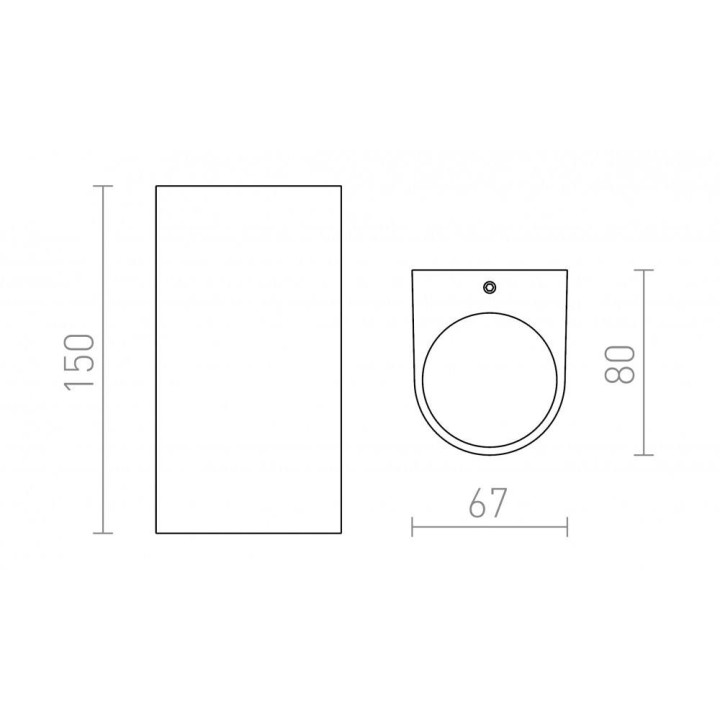 REDLUX LED Zack II outdoor wall lamp