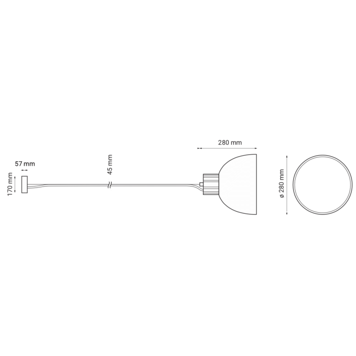 OXYLED CAMPANA Hanging lamp with LED 16W