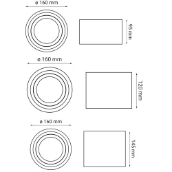 OXYLED SASARI ES111 ceiling lamp round