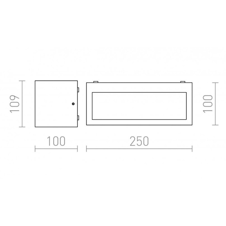 REDLUX Durant UP- DOWN Outdoor wall light anthracite, silver gray