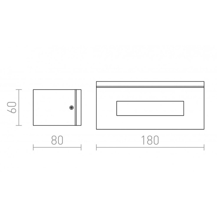 REDLUX Woop outdoor wall light white, silver gray, anthracite