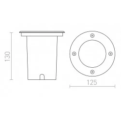 REDLUX Rizz R, SQ 125 Oprawa zewnętrzna LED