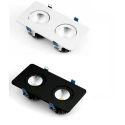 OXYLED GRIG DUE SQUARE recessed lamp with LED 2x7,5W
