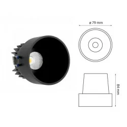 OXYLED LAPILO recessed round LED 8W