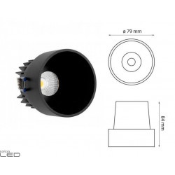 OXYLED Lapilo okrągła oprawa podtynkowa LED
