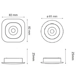 OXYLED TERI SQ/RO recessed lamp GU10