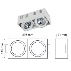 OXYLED TIENA DUE  recessed lamp 2xGU10/AR111