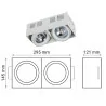 OXYLED TIENA DUE  recessed lamp 2xGU10/AR111