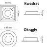 OXYLED Crosti QUBO SQ/RO recessed lamp GU10