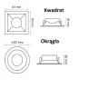 OXYLED Crosti PERO SQ/RO recessed lamp GU10