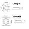 OXYLED CROSTI MODI SQ/RO oprawa podtynkowa GU10 230V