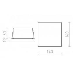 REDLUX Dejavu SQ9, SQ14 LED wall luminaire