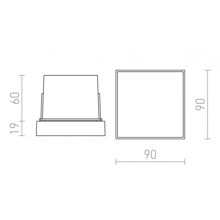 REDLUX Dejavu SQ9, SQ14 Oprawa ścienna LED