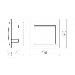 REDLUX GORDIQ S, M, L LED wall luminaire