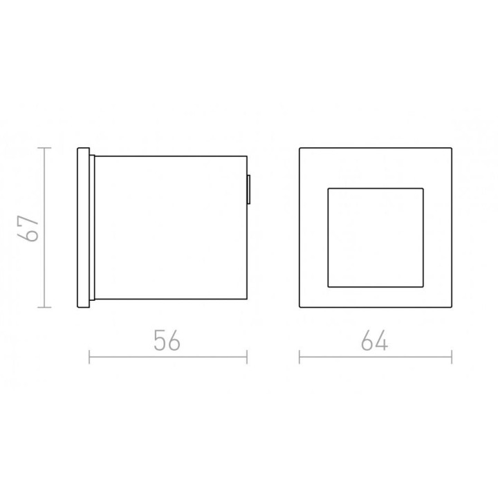 REDLUX TESS SQ Recessed LED luminaire