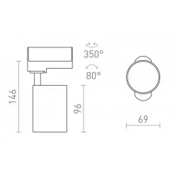 REDLUX Connor 3-phase LED GU10 spotlight