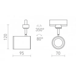 REDLUX Cadenza 3-phase LED GU10 spotlight