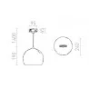 REDLUX Blondie 25 Hanging lamp for 3-phase E27 rail