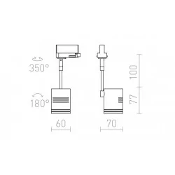 REDLUX Beeba I 3-phase GU10 spotlight