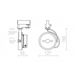 REDLUX Kelly 3-phase LED spotlight