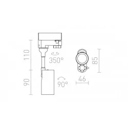 REDLUX Lollipop 3-phase LED spotlight