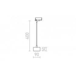 REDLUX Pixie 3-phase track reflector on flexible LED GX53 arm