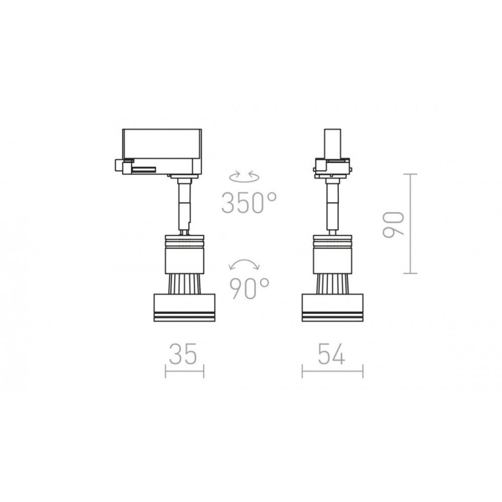 REDLUX Purina 3-phase GU10 spotlight