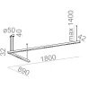 AQFORM LENS LINE 180x89 LC suspended 50468