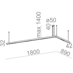 AQFORM LENS LINE 180x89 RC suspended 50444