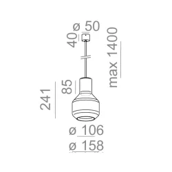 AQFORM MODERN GLASS Barrel E27 zwieszany 50475, 50534