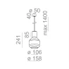 AQFORM MODERN GLASS Barrel LED 230V suspended