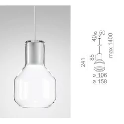 AQFORM MODERN GLASS Barrel GU10 zwieszany 50472 szklana lampa