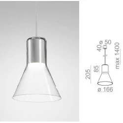 AQFORM MODERN GLASS Flared LED 230V suspended