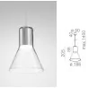 AQFORM MODERN GLASS Flared LED 230V suspended