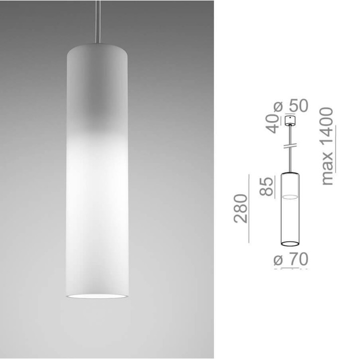 AQFORM MODERN GLASS Tube E27 zwieszany 50473, 50532