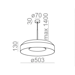 AQform MAXI RING dot LED 230V suspended 50518 suspended