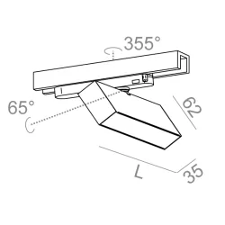 AQFORM RAFTER LED track lampa do szyn 3F