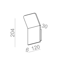 AQform CAMBER square mini LED wall lamp