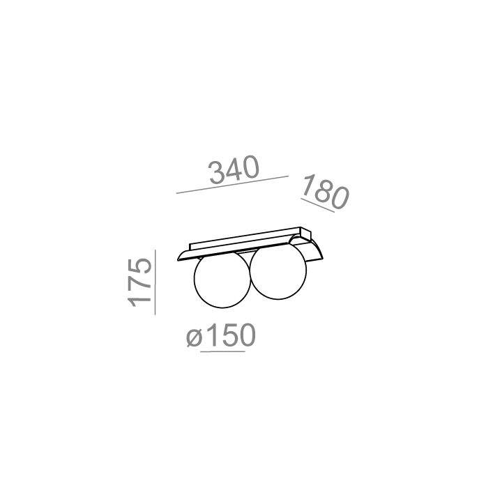 AQFORM MODERN BALL WP x2 LED surface 46971