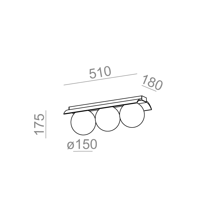 AQFORM MODERN BALL WP x3 LED natynkowy 46972