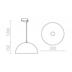 REDLUX Monroe 30 Hanging lamp for 3-phase E27 track