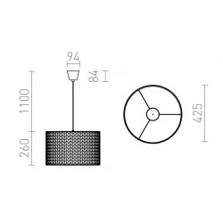 Redlux Aino 40 Hanging lamp E27