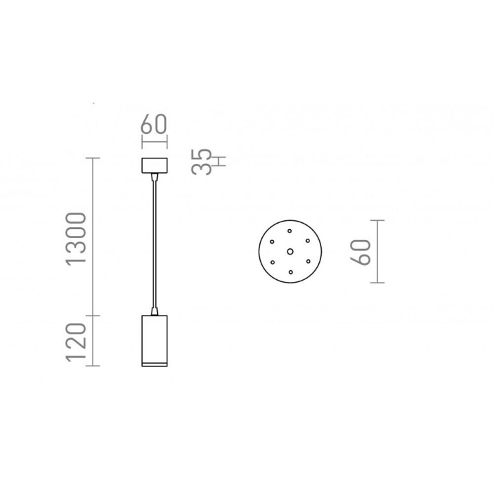 Redlux BELENOS Pendant lamp GU10 white, black