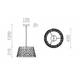 Redlux Bucky 40 Lampa wisząca E27