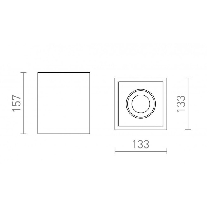 Redlux Coles SQ Ceiling lamp GU10