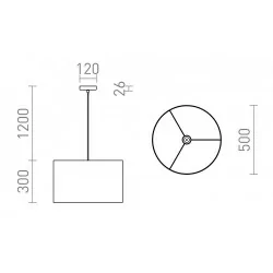 Redlux Fancy 35/25, 50/30 Lampa wisząca E27