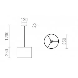 Redlux Fancy 35/25, 50/30 Lampa wisząca E27