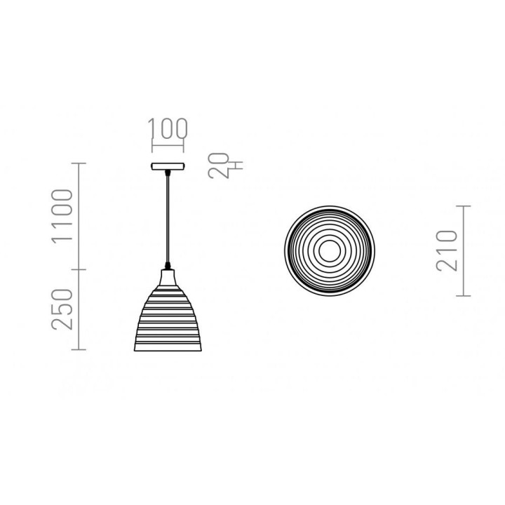 Redlux Florida Lampa wisząca E27