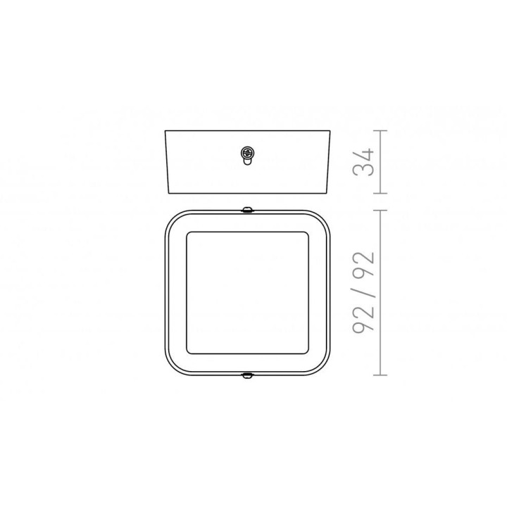 Redlux Hue SQ 9 DIMM Lampa sufitowa LED